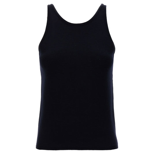 Max Mara Blue Virgin Wool Tank Tops