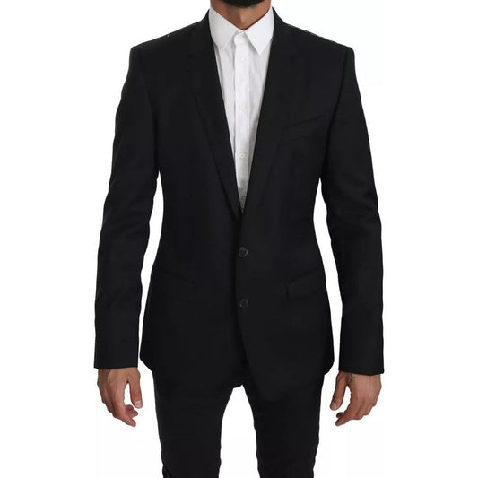 Black Slim Jacket Coat MARTINI Blazer Dolce & Gabbana