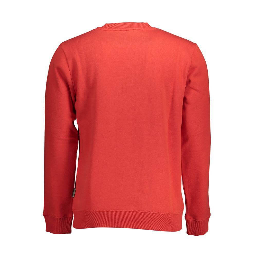 Napapijri Rosso Cotton Men Sweatshirt Napapijri