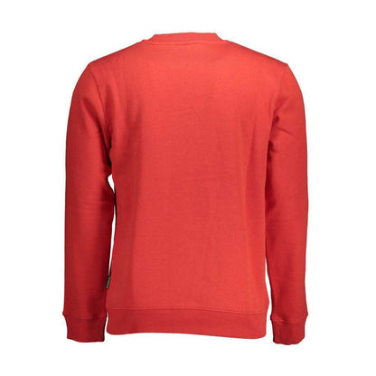 Napapijri Rosso Cotton Men Sweatshirt Napapijri