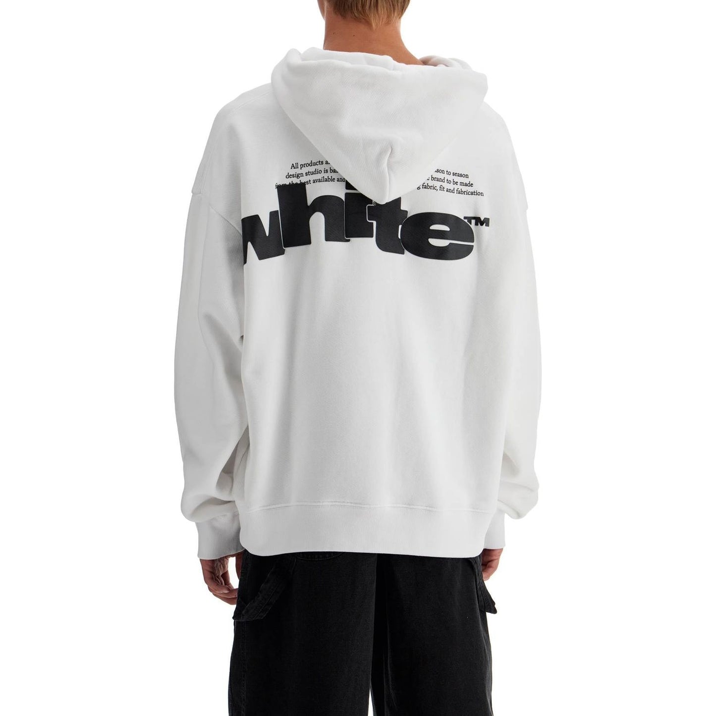 Off-White hooded sweatshirt in French terry cotton Topwear Off White