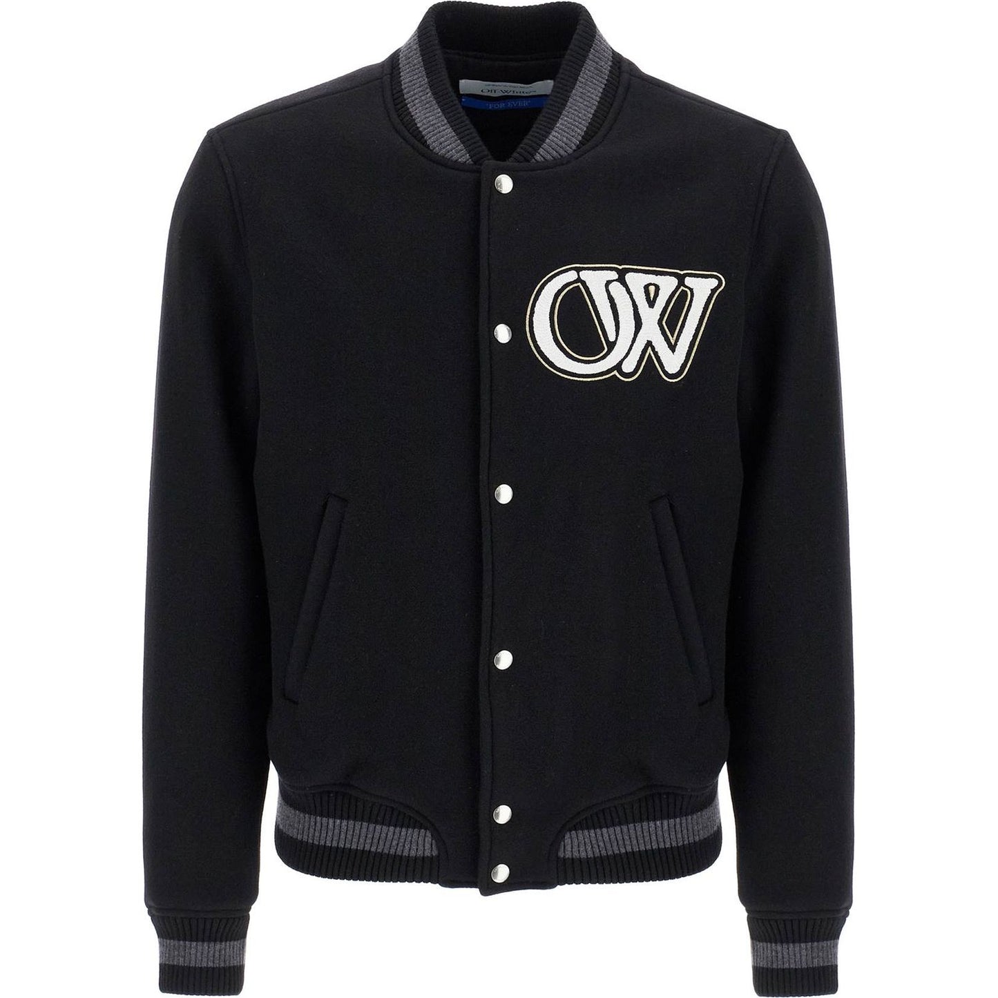 Off-White embroidered lettering varsity Jackets Off-White