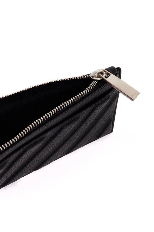 Off-White leather embossed diagonal card holder