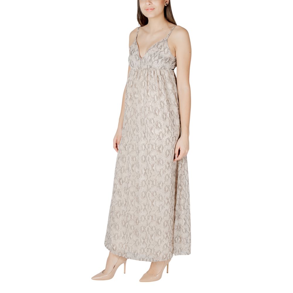 Only Beige Recycled Polyester Long Dress