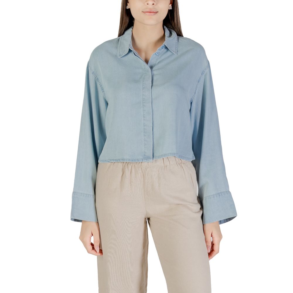Only Light Blue Lyocell Blouse Only