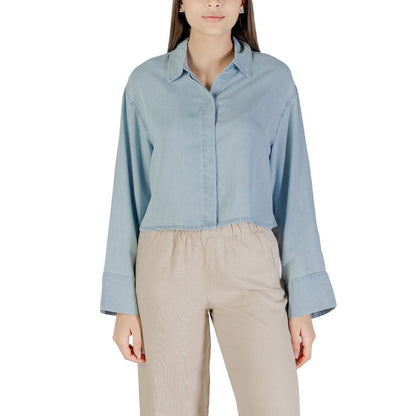 Only Light Blue Lyocell Blouse Only