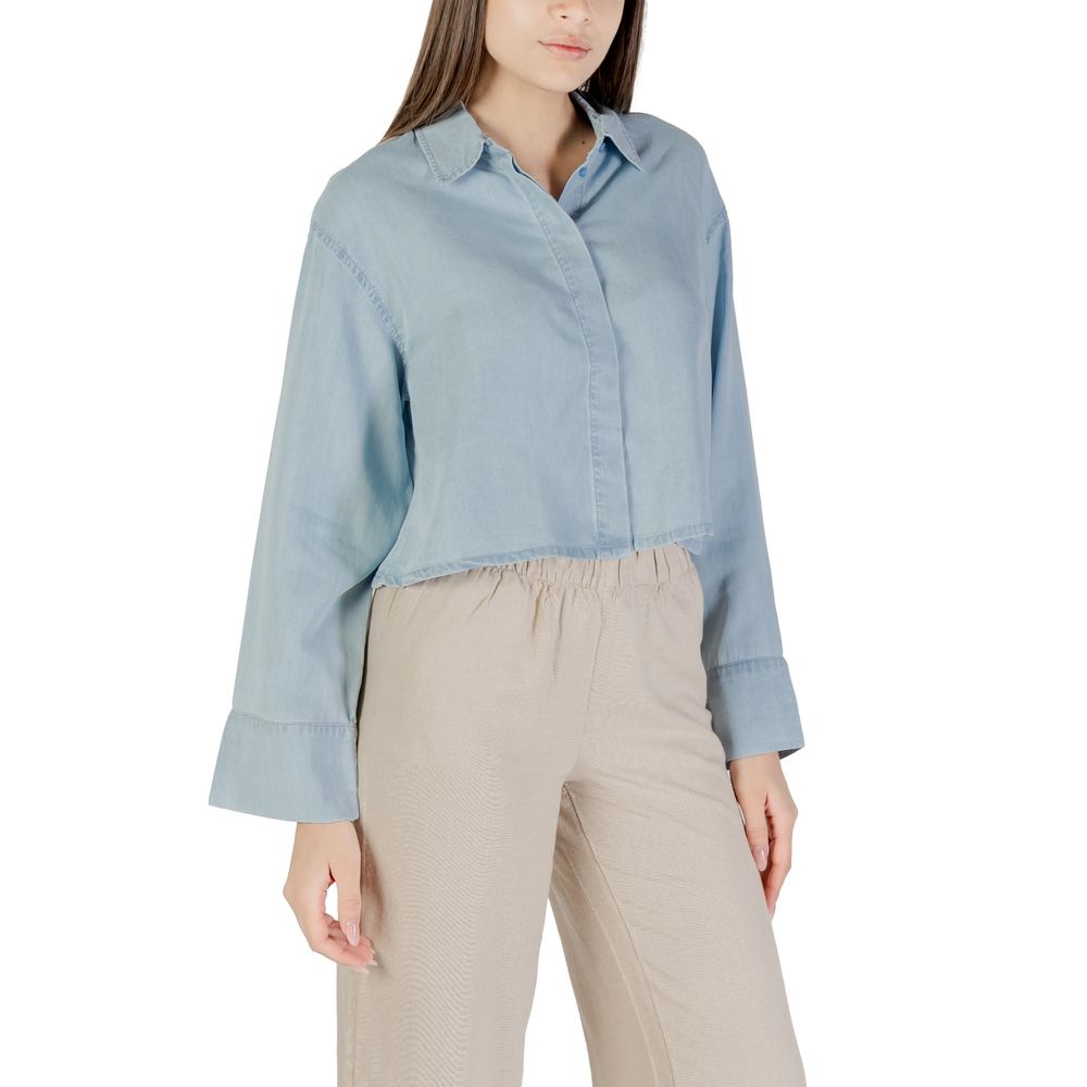 Only Light Blue Lyocell Blouse Only