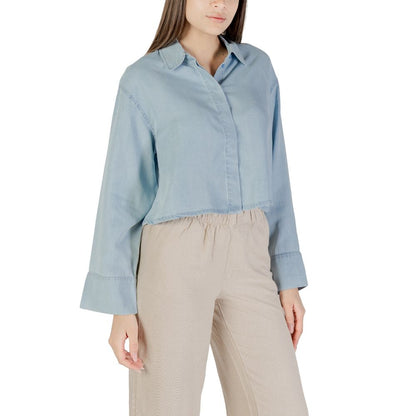 Only Light Blue Lyocell Blouse Only