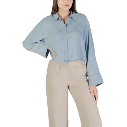 Only Light Blue Lyocell Blouse Only