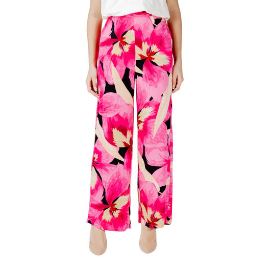 Only Pink Viscose Casual Pants Only