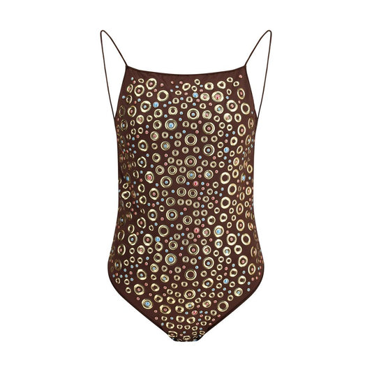 Oséree Brown Polyamide One-Piece Swimsuit