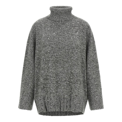 PINKO Gray Polyester Cardigan