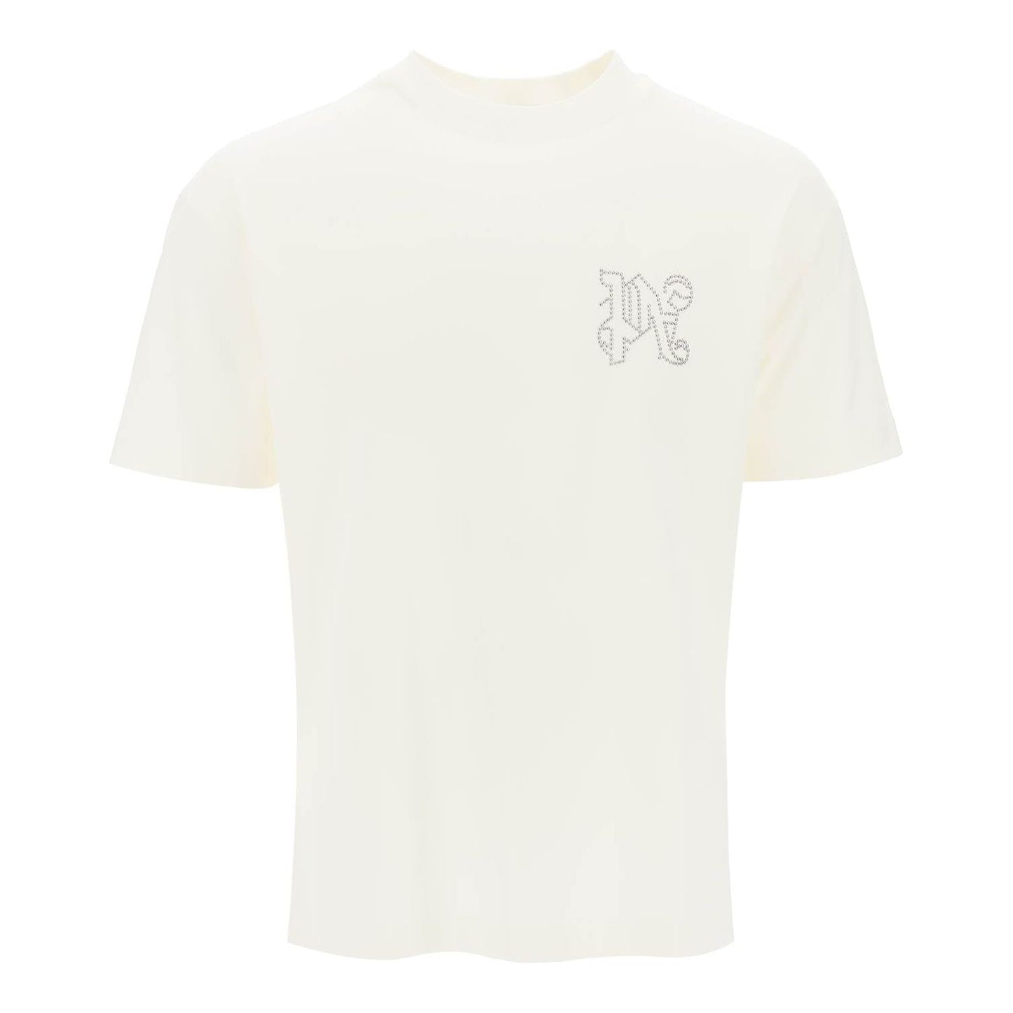 Palm Angels t-shirt with studded monogram Topwear Palm Angels