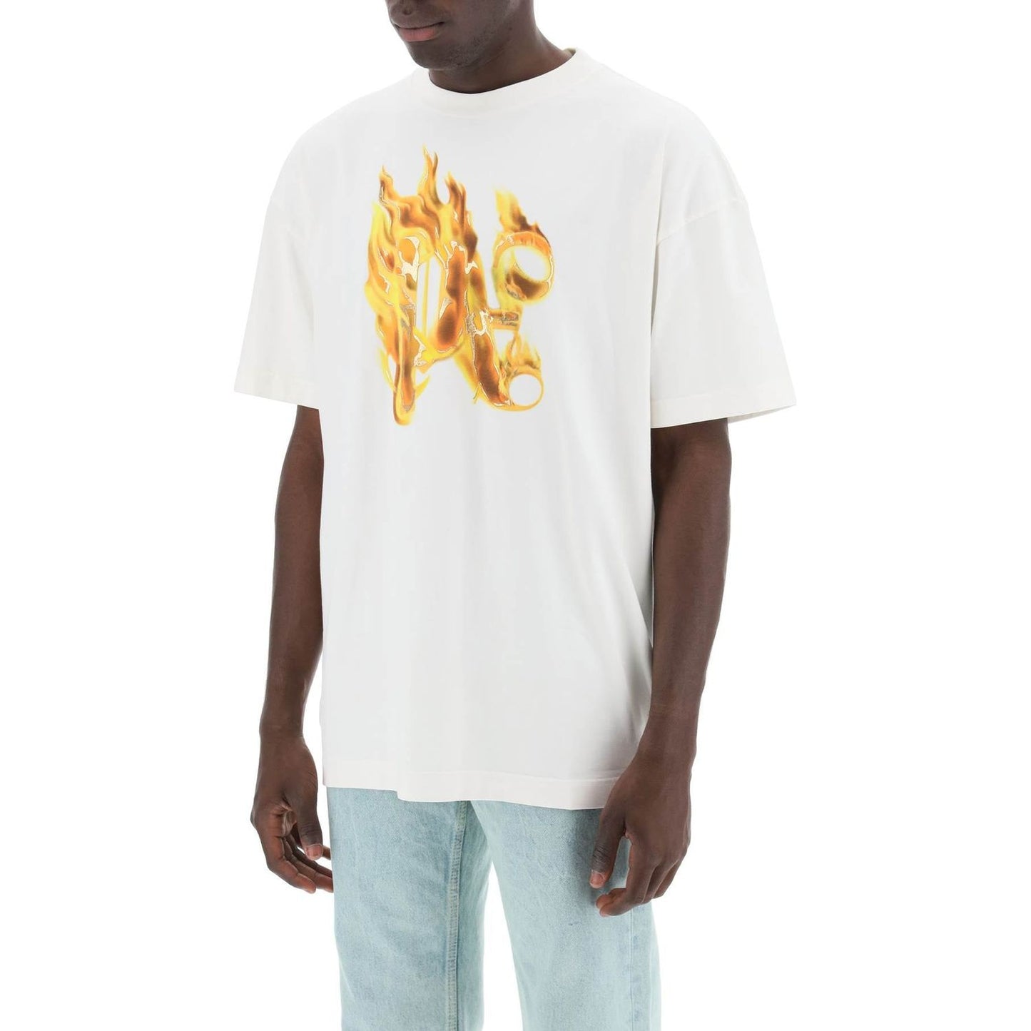 Palm Angels "burning monogram t Topwear Palm Angels