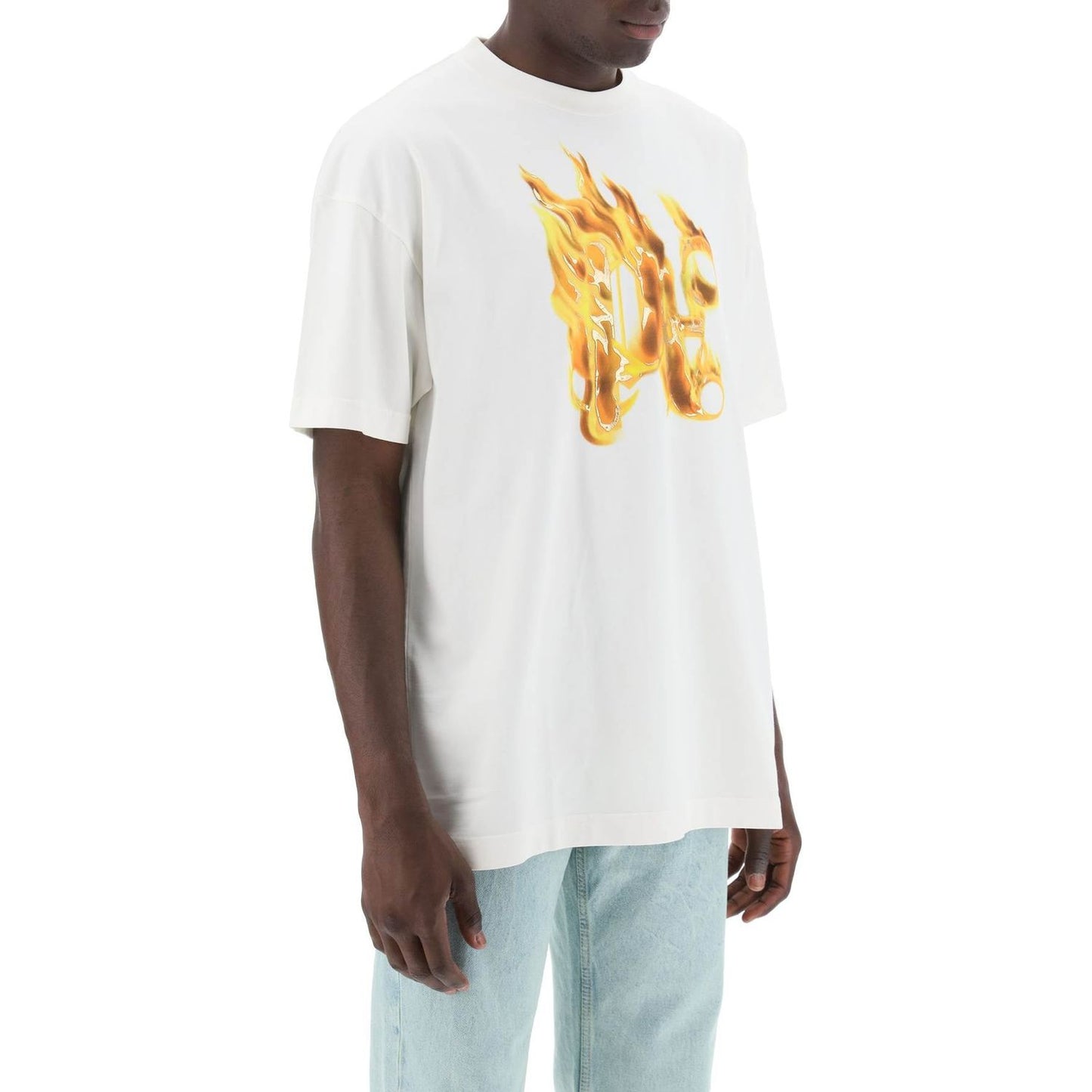 Palm Angels "burning monogram t Topwear Palm Angels