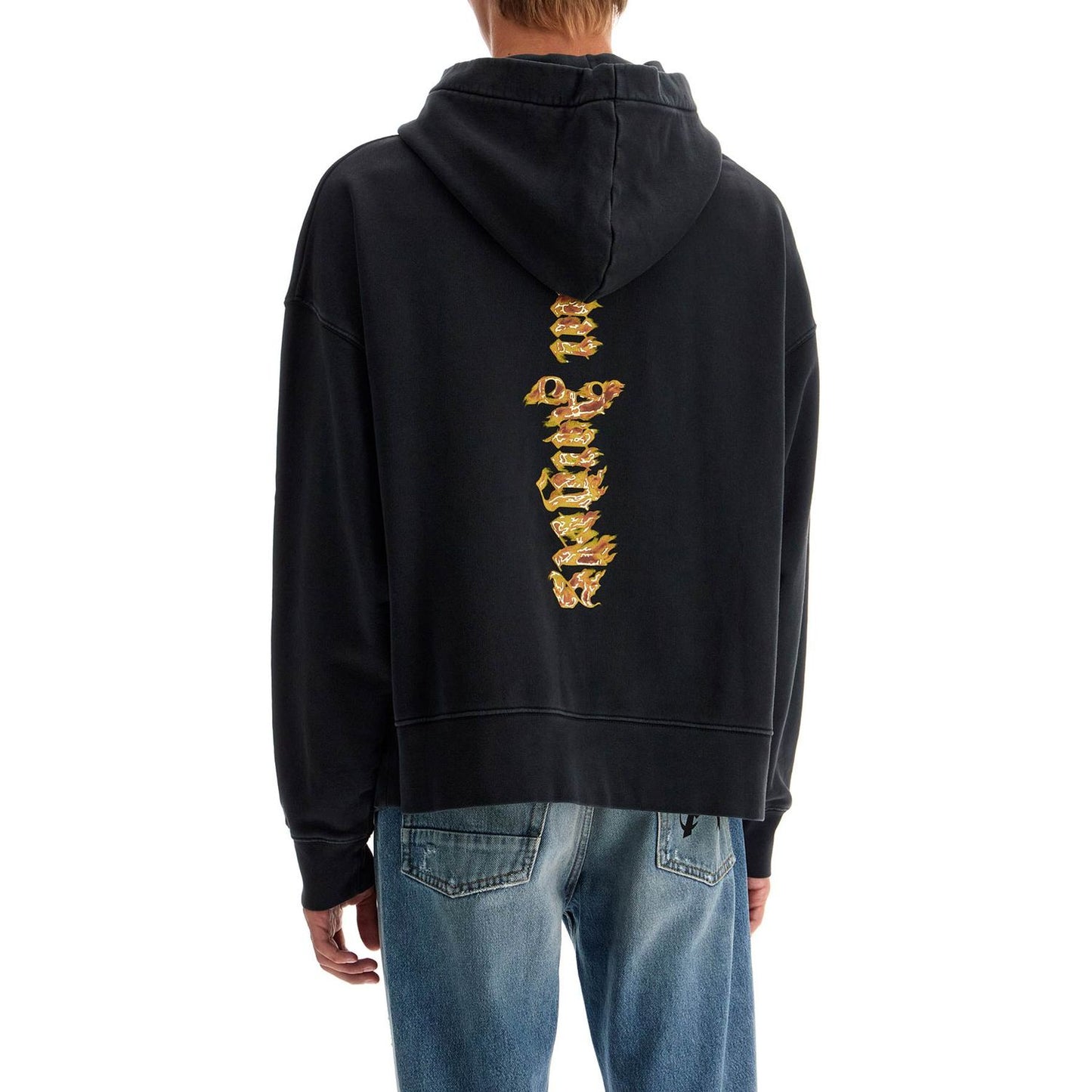 Palm Angels 'burning palm oversized hoodie with hood' Topwear Palm Angels