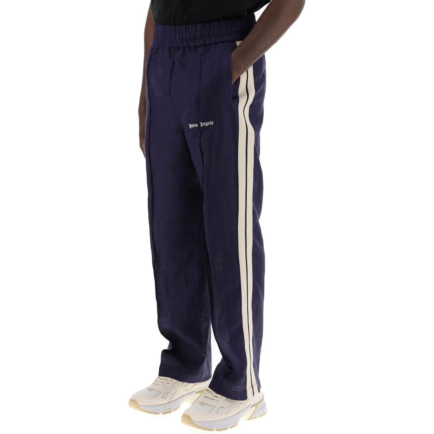 Palm Angels linen joggers with side stripes Trousers Palm Angels