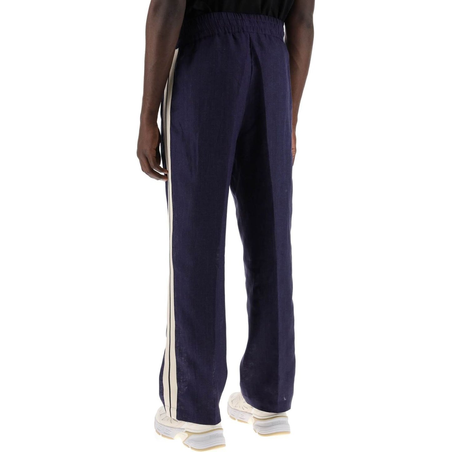 Palm Angels linen joggers with side stripes Trousers Palm Angels