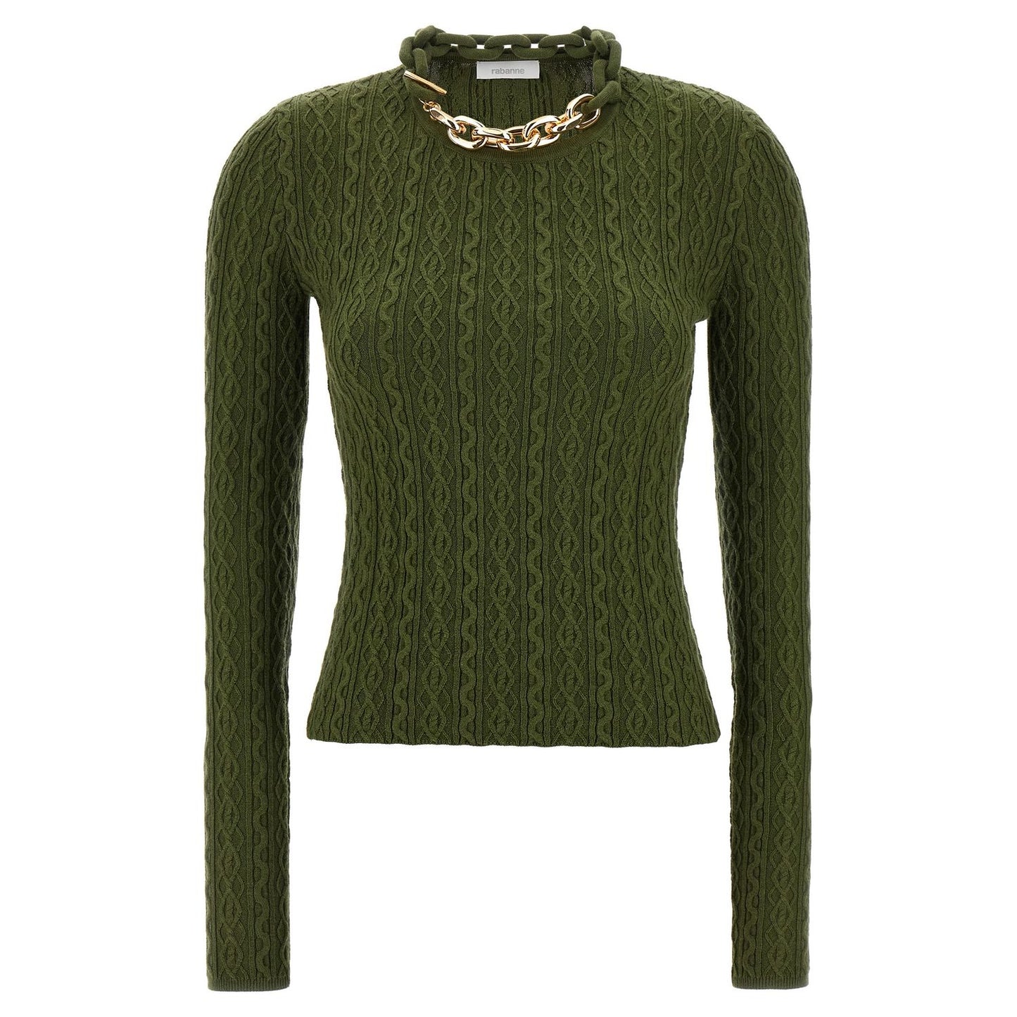 Paco Rabanne Bicolor Wool Cardigan