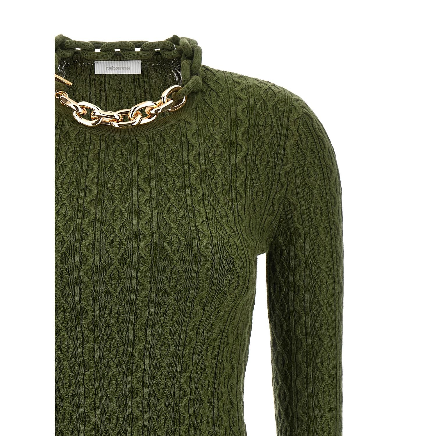Paco Rabanne Bicolor Wool Cardigan