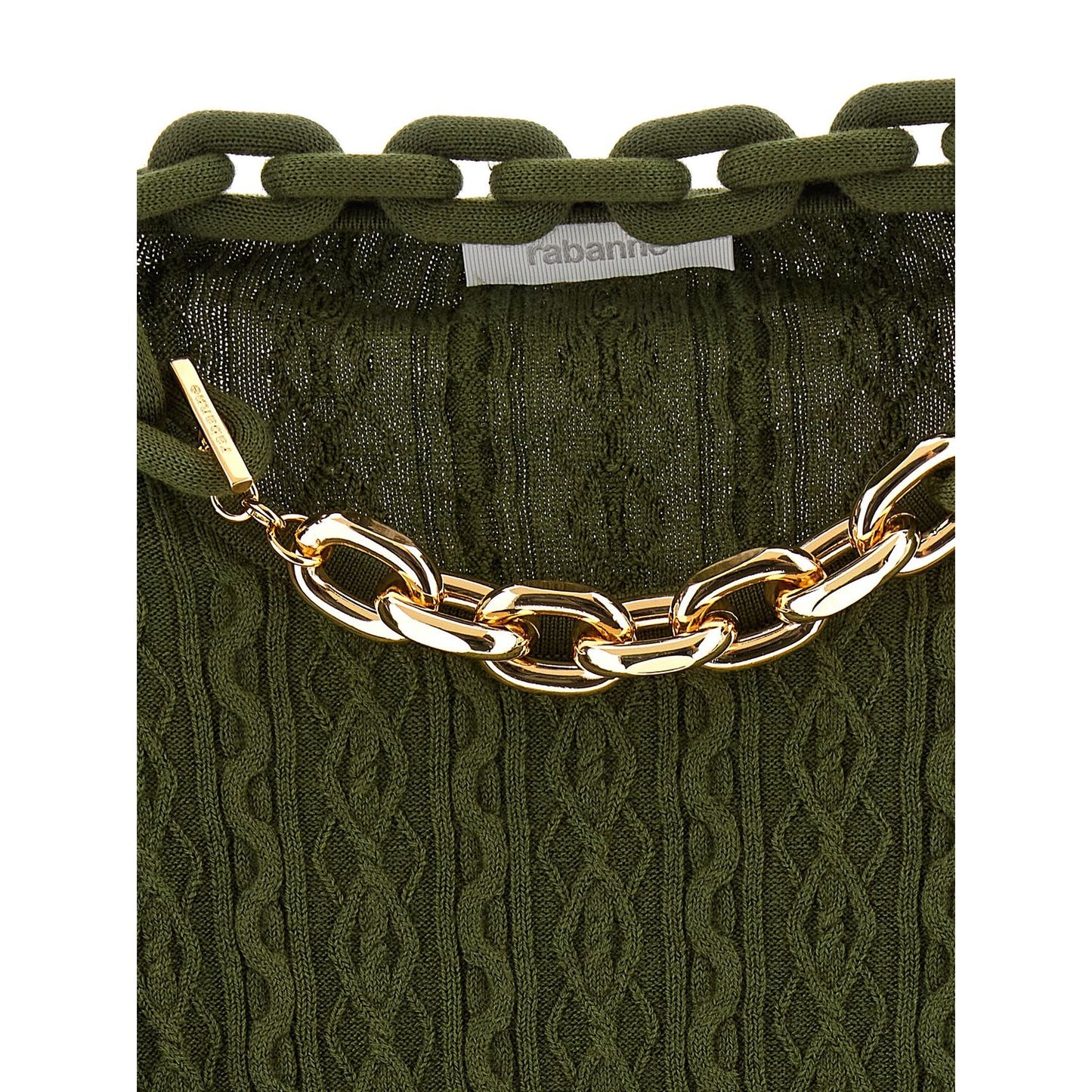 Paco Rabanne Bicolor Wool Cardigan