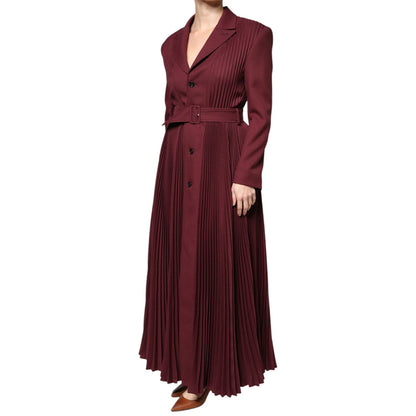 Philosophy Maroon Belted Button Down Dress Philosophy