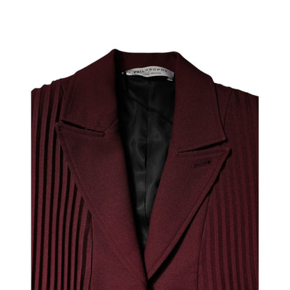 Philosophy Maroon Belted Button Down Dress Philosophy