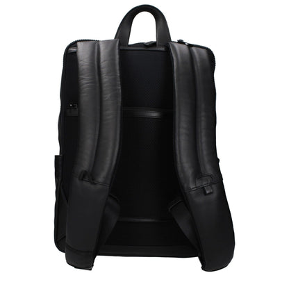 Piquadro Black Leather Backpack 1728,75667636384,Backpacks - Bags,Bags,Black,Men,New with tags,Piquadro