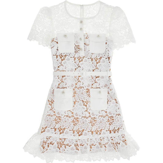 Self-Portrait Self Portrait lace mini dress with belt Dresses Self-Portrait