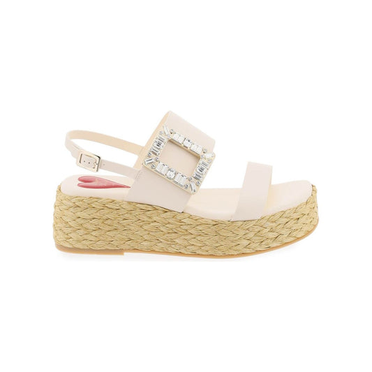 Roger Vivier "crystal buckle espadrilles Sandals Roger Vivier