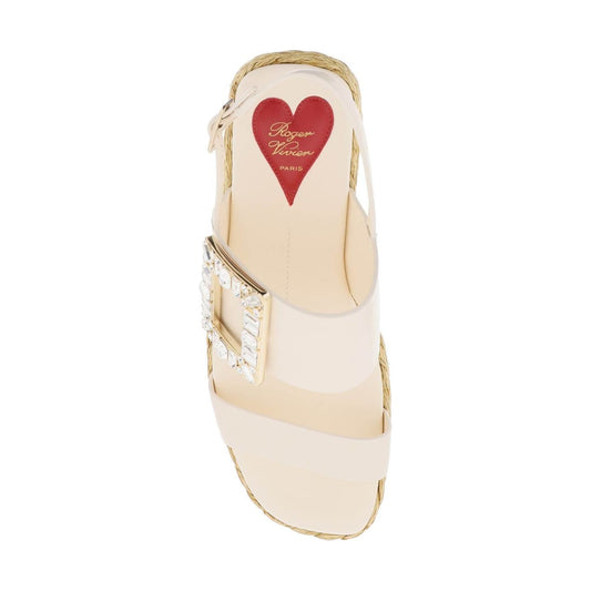 Roger Vivier "crystal buckle espadrilles Sandals Roger Vivier