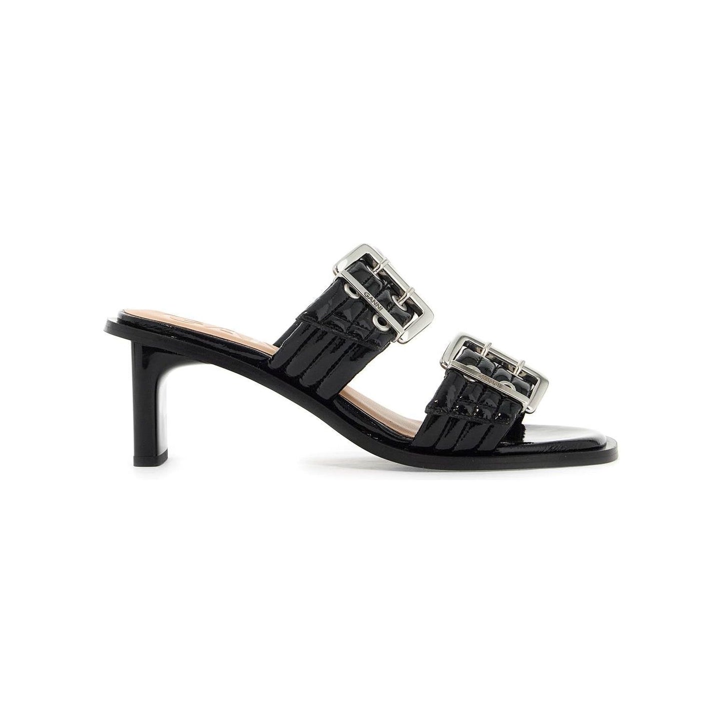 Ganni "women's patent buckle m Mules Ganni