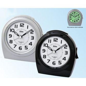 ELITE SVEGLIA ANALOGICA NERA / BLACK ALARM CLOCK CLOCKS,Sveglia