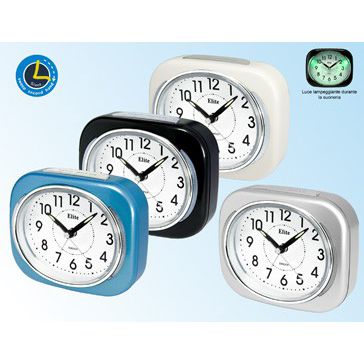 ELITE SVEGLIA ANALOGICA SILVER/ SILVER ALARM CLOCK
