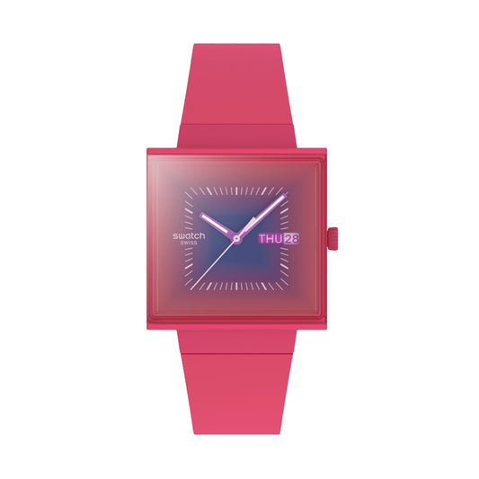 SWATCH Mod. SQUARELY BERRY READY STOCKED WATCHES,Wristwatch