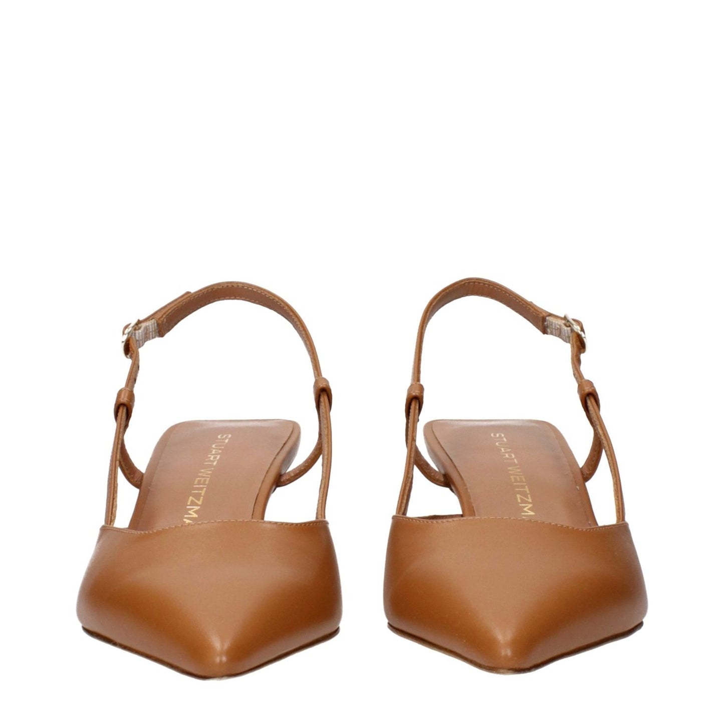 Stuart Weitzman Brown Leather Mid Heel Pumps 1728,75667636384,Brown,EU36.5/US6.5,EU36/US6,EU37/US7,EU38/US8,Mid Heel - Pumps - Shoes,New with tags,Pumps - Shoes,Shoes,Stuart Weitzman,Women