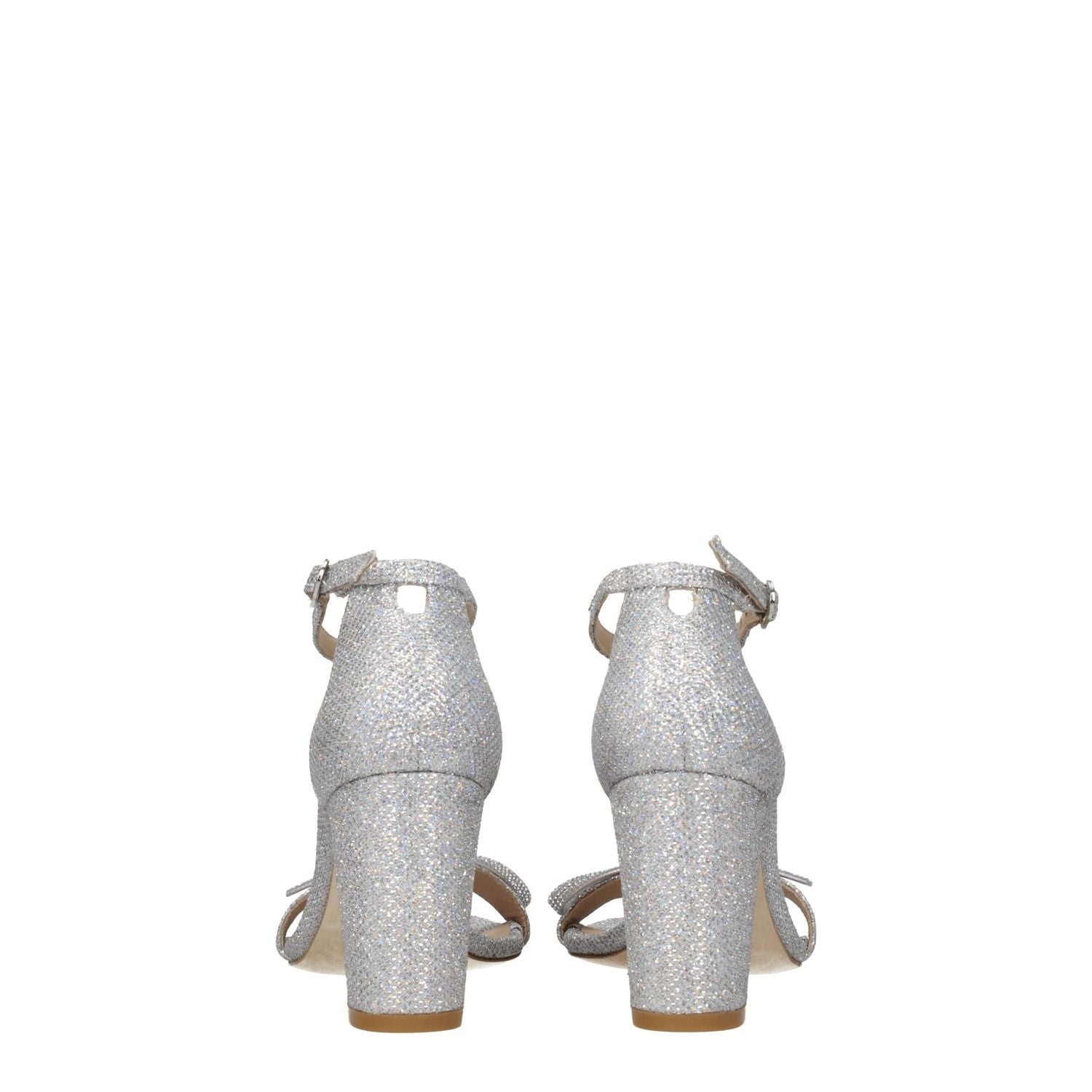 Stuart Weitzman Gray Fabric Platform Sandals