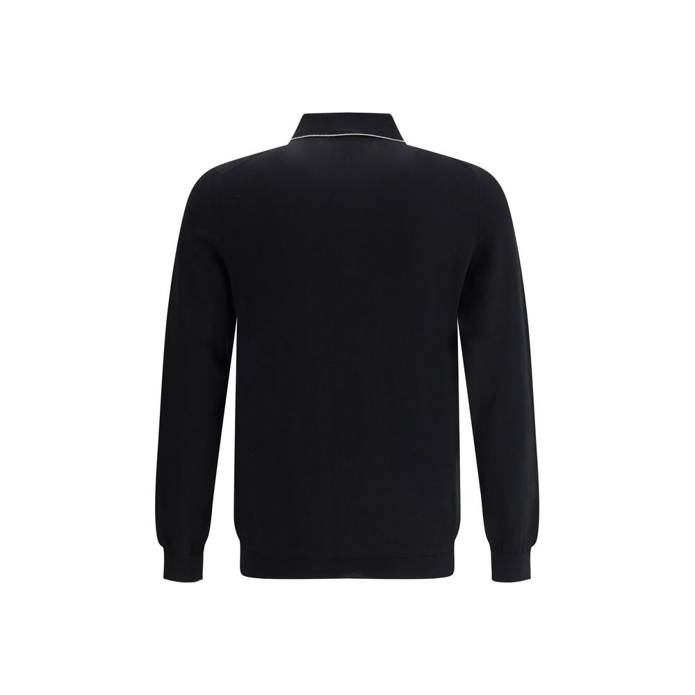 Svevo Black Cotton Polo Shirt Svevo