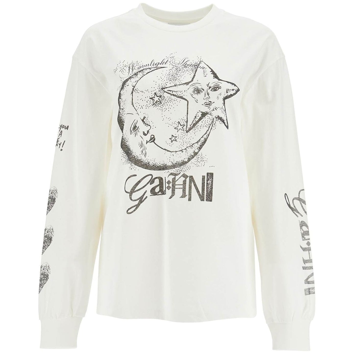 Ganni long-sleeved t-shirt with graphic print Topwear Ganni