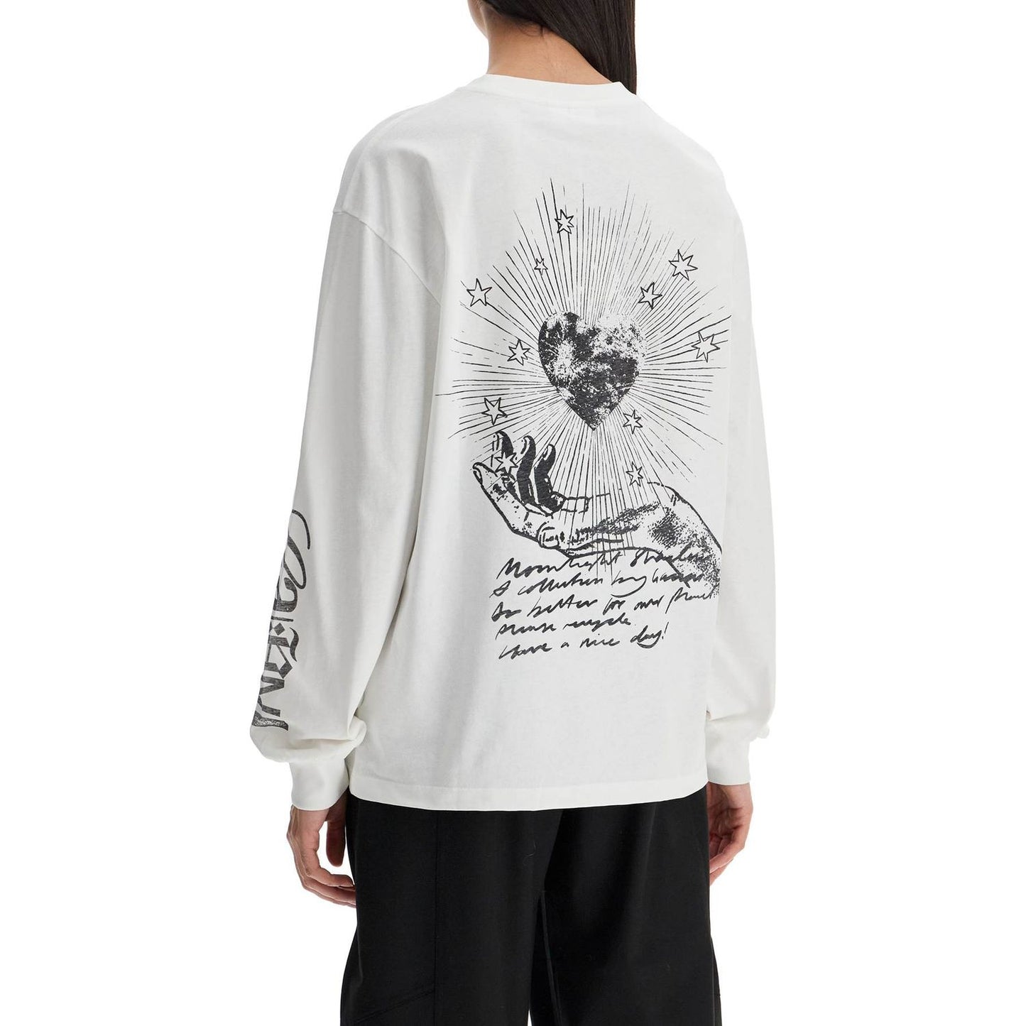 Ganni long-sleeved t-shirt with graphic print Topwear Ganni