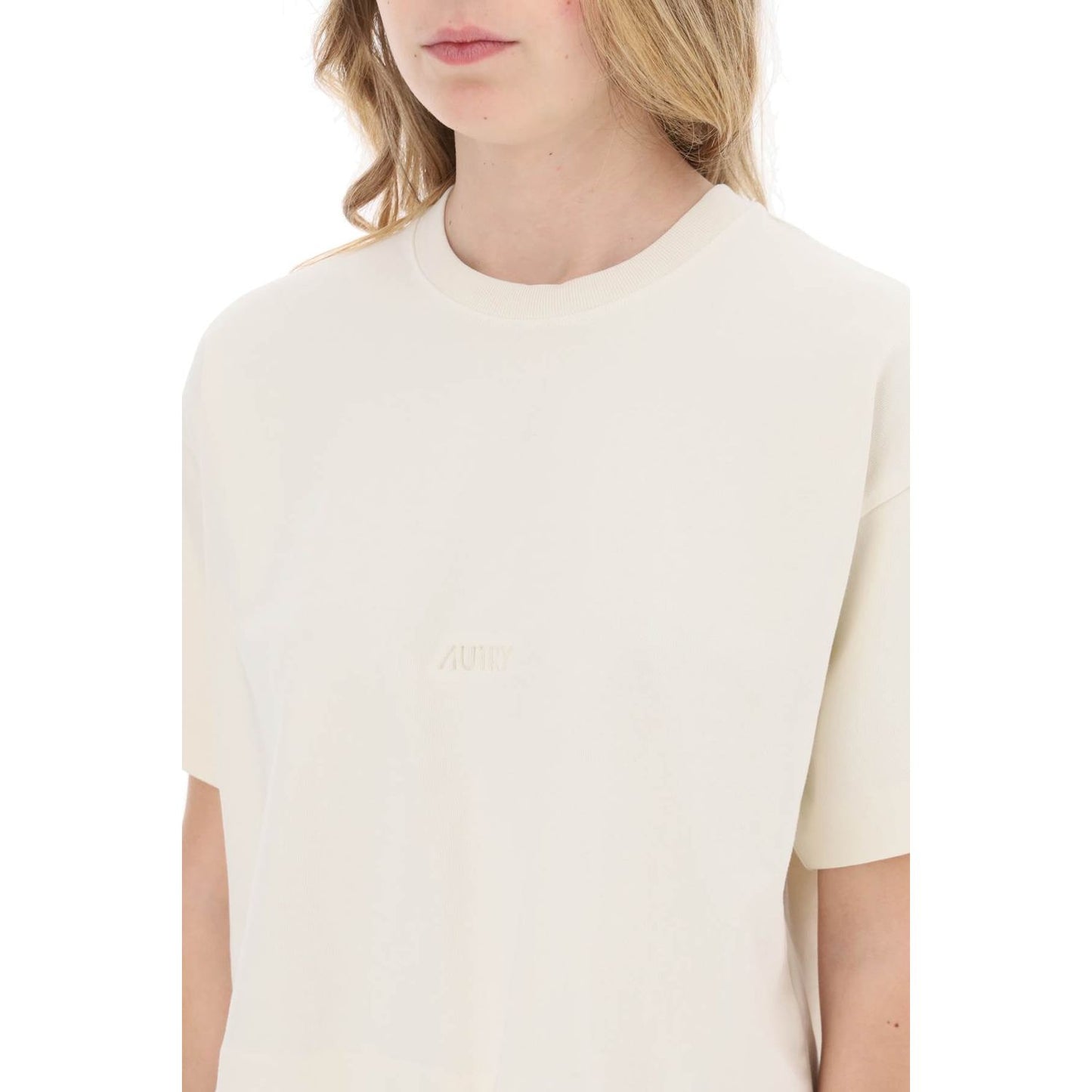 Autry boxy t-shirt with debossed logo Topwear Autry