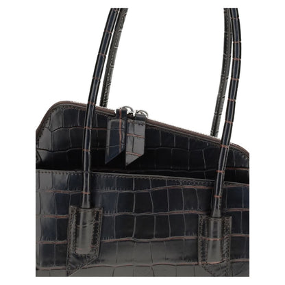 The Attico Black Calf Leather Bos Taurus Shoulder Bag The Attico