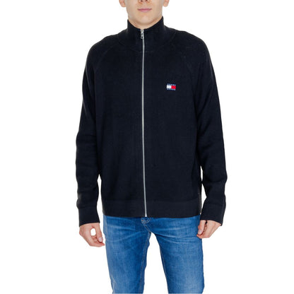Tommy Hilfiger Jeans Black Cotton Cardigan Tommy Hilfiger Jeans