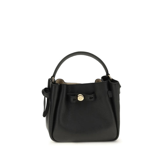 Tory Burch Black Calf Leather Bos Taurus Backet Bag