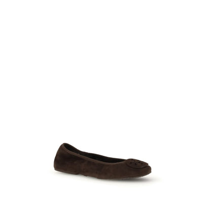 Tory Burch Brown Calf Leather Bos Taurus Ballet Flats Tory Burch