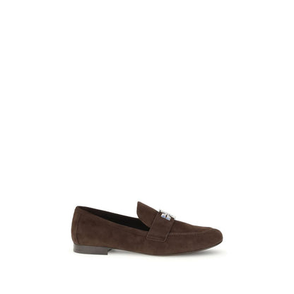 Tory Burch Brown Leather Slip-On Loafers Tory Burch