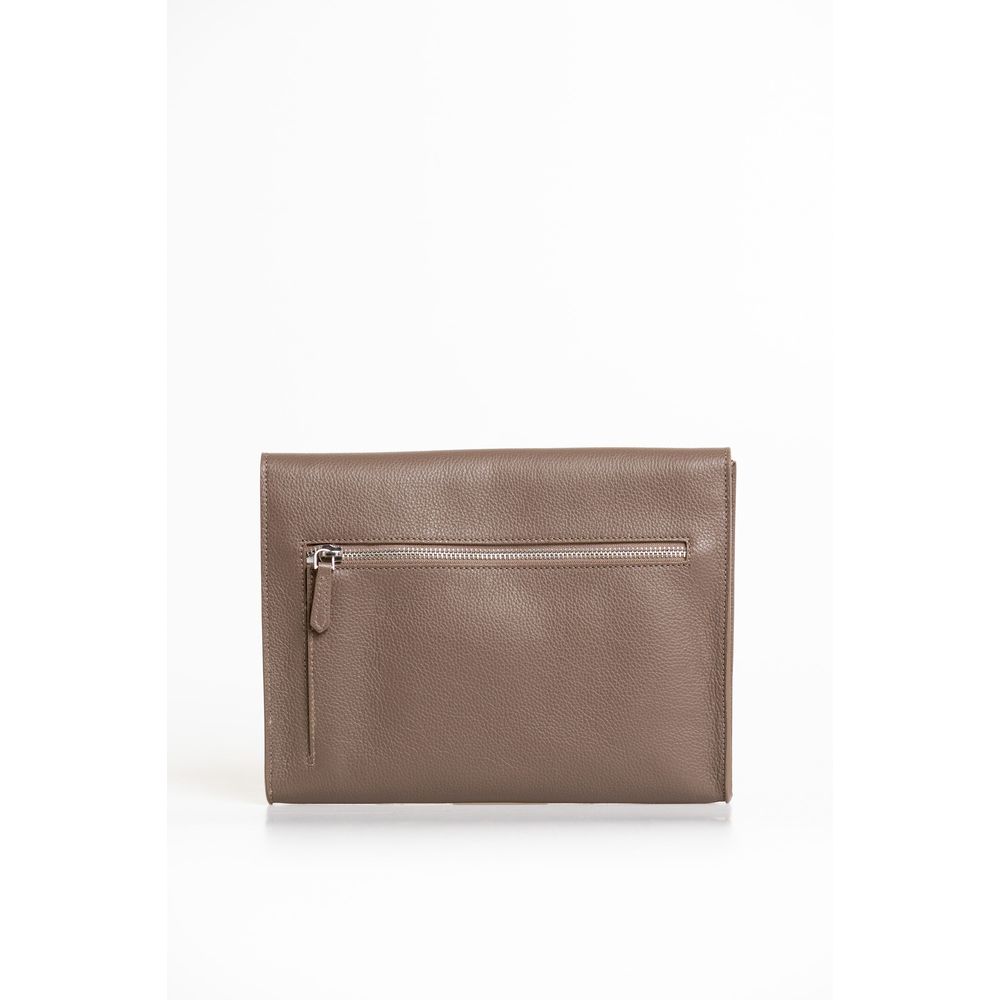 Trussardi Brown Polyester Men Clutch