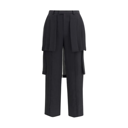 Undercover Black Acetate Casual Pants Undercover