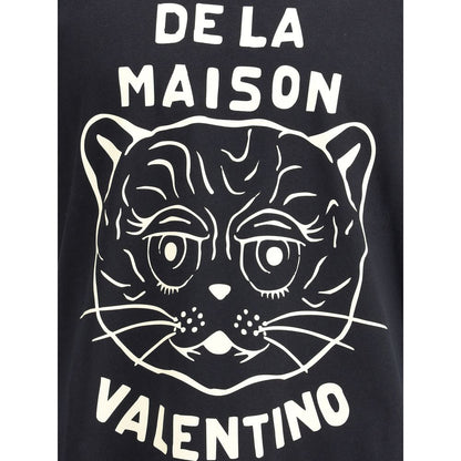 Valentino Black Cotton T-Shirt Valentino