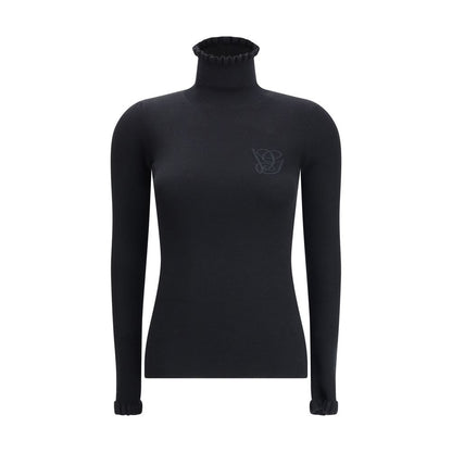 Valentino Black Fleece Wool Sweatshirt Valentino